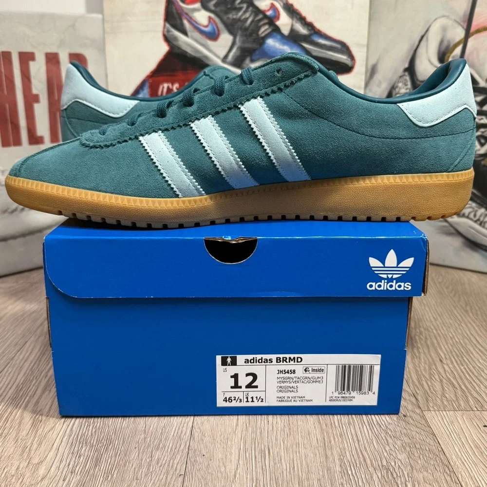 Adidas BRMD Sneaker Shoes Mystery Green Suede Mens Size 10.5, 12, New - Picture 4 of 11